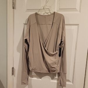 Danskin Taupe Wrap Women's Top
